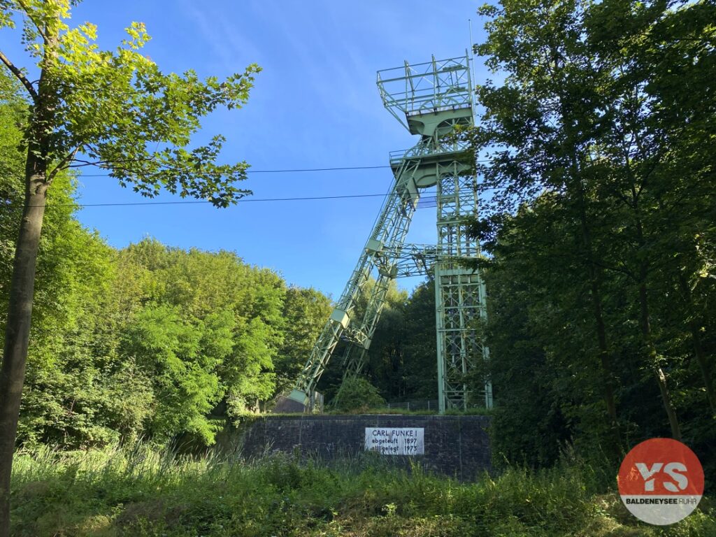 zeche carl funke foerderturm bergbau baldeneysee